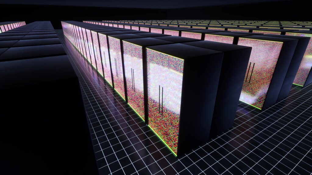 Modern data center Data protection Binary code structure Network connection structure Office busines